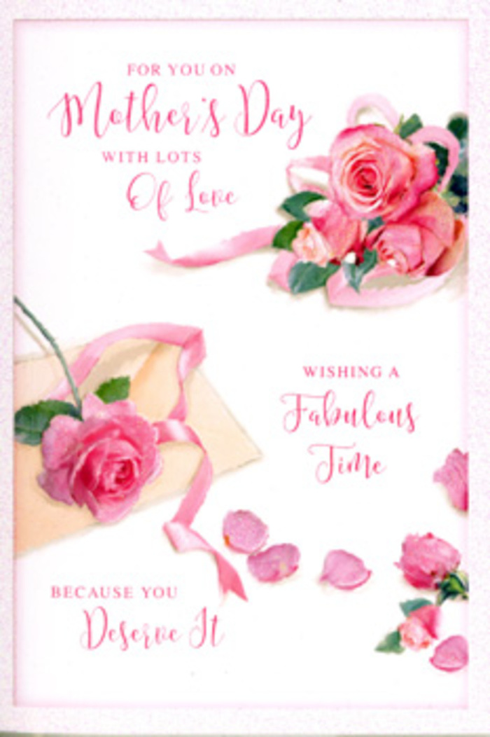 Refined Mother's Day card design showcasing a tender arrangement of blush pink roses and scattered petals, reminiscent of a florist's careful work in a Great Bookham studio. At the heart of the image, a group of fully opened roses forms a soft focal point, each flower layered with intricate petals that curl delicately at the tips. The tones range from pale shell pink to richer rose hues, suggesting the natural variation you might see when selecting the freshest stems from a local supplier. Around this central cluster, loose petals are artfully placed, some gathered in small drifts and others lying singly, creating a sense of gentle movement as if a light breeze had passed over a bouquet resting by a window overlooking Bookham Common. The background is a clean, soft white, lending plenty of breathing space and allowing the pinks to glow subtly, like morning light across a kitchen table on Lower Road. Flowing, hand-written style lettering curves between and above the blooms, conveying a warm Mother's Day message in graceful script that feels both elegant and intimate. The ink tone is understated, complementing the roses rather than competing with them, so that the overall impression remains peaceful and thoughtful. Soft shadows around the petals and blooms give a slight three-dimensional quality, hinting at real paper and real flowers, as though the card could almost be lifted from the image. The composition evokes the feeling of a carefully chosen card tucked alongside a bouquet-a quiet, heartfelt tribute to a mother's love, with all the calm charm and understated beauty familiar to families in Great Bookham.